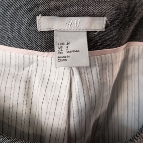 H&M Fit & Flare Gray Sleeveless Dress Size 6 Fully Lined Stretch Side Zip - Picture 9 of 10